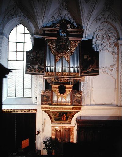 Udsigt over renæssanceorgelet af Domenico Pozzo