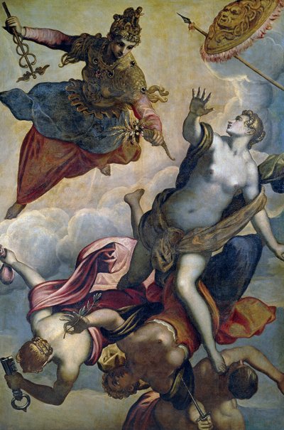 "" Allegorie de la prosperite "" (Velstanden) Peinture de Domenico Tintoretto dit le Tintoret (1560-1635) Slutningen af ​​det 16. århundrede Dim 207x140 cm Prado Museum, Madrid af Domenico Robusti Tintoretto