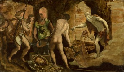 The Forge of Vulcan, omkring 1544-1548 (olie på lærred) af Domenico Robusti Tintoretto
