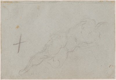 En kvindelig nøgen [verso] af Domenico Tintoretto