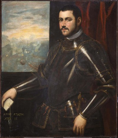 Portræt af en venetiansk admiral, 1500-tallet. af Domenico, Tintoretto