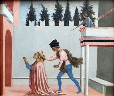 Tysk: Das Martyrium der Heiligen Lucia Den hellige Lucias martyrium af Domenico Veneziano