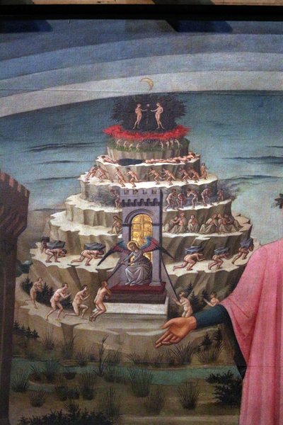 Italiensk:  La Divina Commedia di Dante Dante Alighieri with Florence and the Realms of the Divine Comedy (Hell, Purgatory, Paradise) af Domenico di Michelino