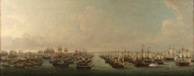 Den engelske eskadre, der angreb Havana i 1762 af Dominic Serres