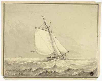 Sejlbåd på havet af Dominic Serres