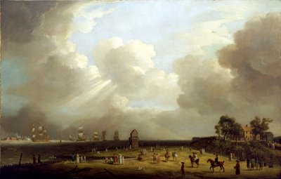 Prinsesse Charlottes (1766-1828) ankomst til Harwich, september 1761. Olie på lærred af Dominic Serres