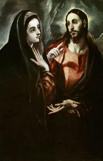 Kristus tager afsked med sin mor, ca. 1600. af Dominico El Greco