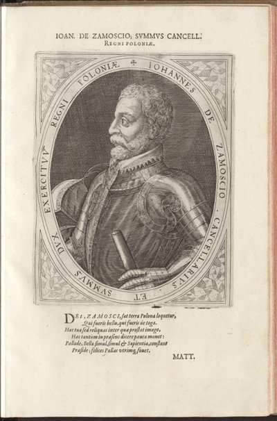 Hetman Jan Zamoyski 1542-1605 af Dominicus or Custodis Custos