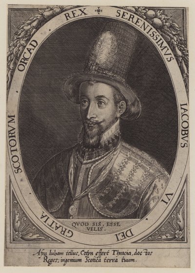 Kong James VI af Skotland (gravering) af Dominicus or Custodis Custos