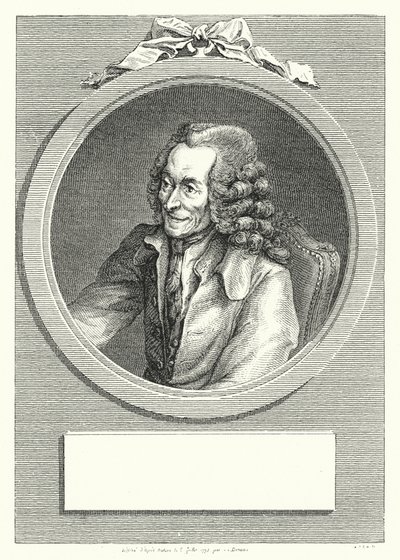 Voltaire, fransk oplysningsforfatter og filosof (gravering) af Dominique Vivant (after) Denon