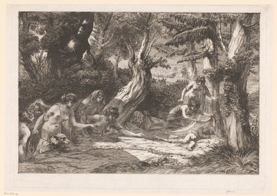 Diana og hendes nymfer finder den sovende Amor i skoven af Dominique Vivant Denon (baron)
