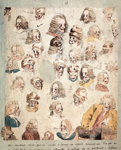 Forskellige udsendelser i 30 hoveder af Voltaire af Dominique Vivant Denon