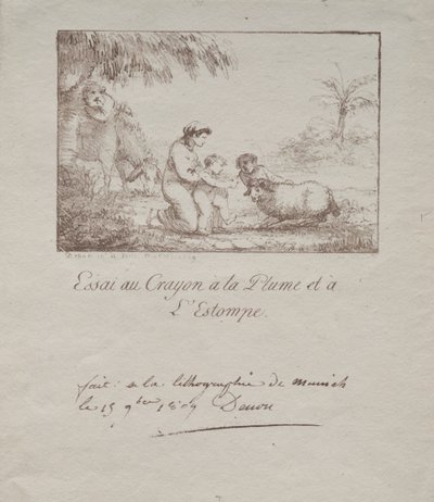 Hellig familie på flugt til Egypten, 1809. af Dominique Vivant Denon
