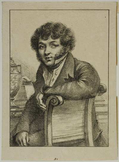 Portræt af brunet, printer af Dominique Vivant Denon