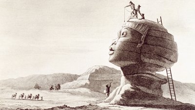 Sphinx of Giza i Egypten under Egypten-kampagnen af Dominique Vivant Denon