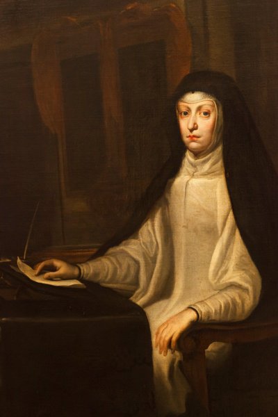 Mariana af Østrig (detaljer) af Don Juan Carreno de Miranda