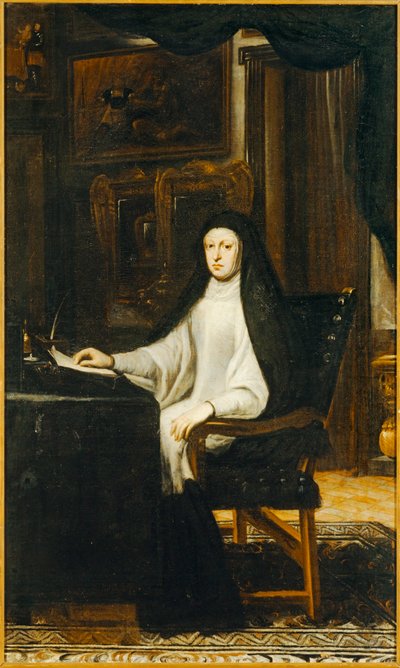 Dronning Maria Anna af Østrig, datter af kejser Ferdinand III ... af Don Juan Carreno de Miranda