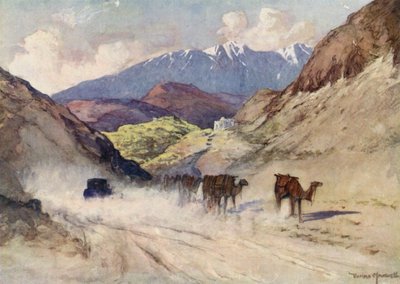 Et indtryk af Khyber-passet (farvelitografi) af Donald (after) Maxwell