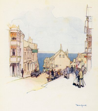 Et indtryk af Lyme Regis (farvelitografi) af Donald (after) Maxwell