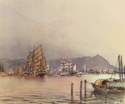 Hong-Kong (farvelitografi) af Donald (after) Maxwell