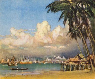 Singapore (farvelitografi) af Donald (after) Maxwell
