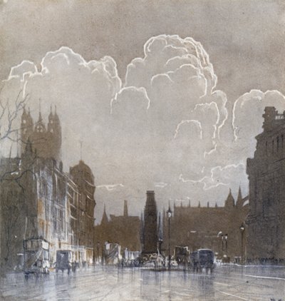 The Cenotaph (farve litho) af Donald (after) Maxwell