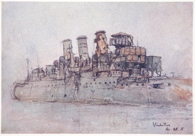 H.M.S. Vindictive, 25. april 1918, illustration fra 
