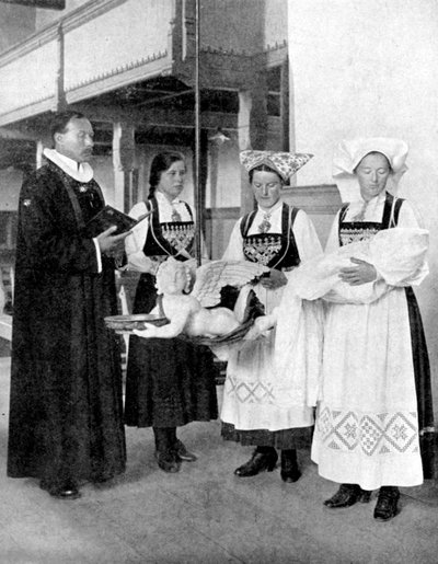 Norsk barnedåb, 1936. af Donald McLeish