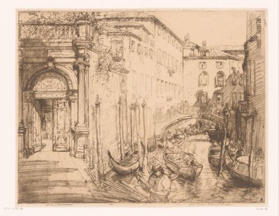 Udsigt i Venedig 1911 (Det Hvide Palads) Det Hvide Palads af Donald Shaw MacLaughlan (signed by artist)
