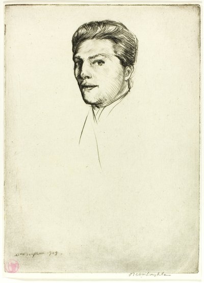 Drypoint nummer fem: Portræt af Donald Shaw MacLaughlan