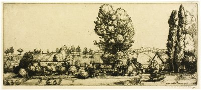Landskab, Poigny af Donald Shaw MacLaughlan