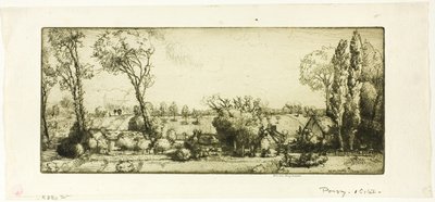 Landskab, Poigny af Donald Shaw MacLaughlan