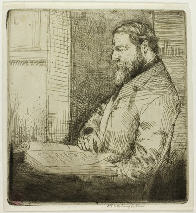 Portræt af fransk studerende af Donald Shaw MacLaughlan