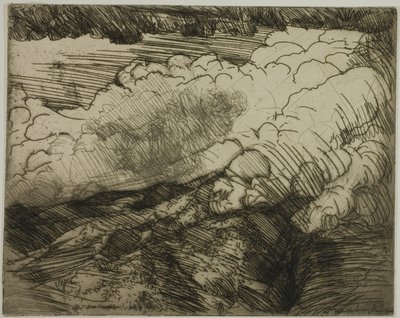 Storm i Alperne, Schweiz af Donald Shaw MacLaughlan