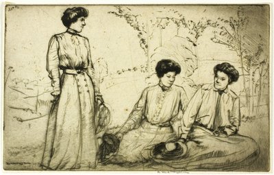 Tre piger af Donald Shaw MacLaughlan