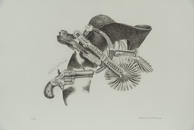 Colt Revolver "House", 1977 (gravering) af Donatella Merlo