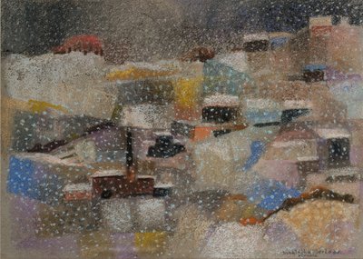 Snowfall, 2001 (pastel på fløjlspapir) af Donatella Merlo