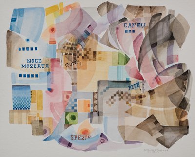 Krydderier, 2008 (akvarel på papir) af Donatella Merlo