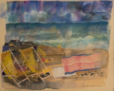 Tordenvejr kommer snart, 2002 (pastel på fløjlspapir) af Donatella Merlo