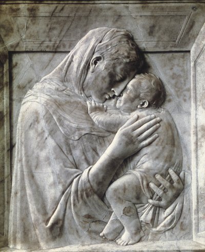 The Pazzi Madonna (Jomfru og Barn), c1417-18 (marmor) af Donatello