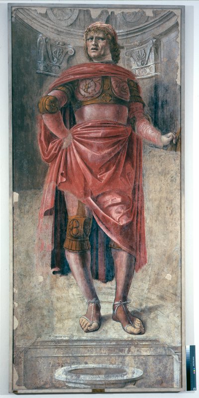 Mand med et tohåndssværd, ca. 1486 (fritstående fresko monteret på lærred) af Donato Bramante
