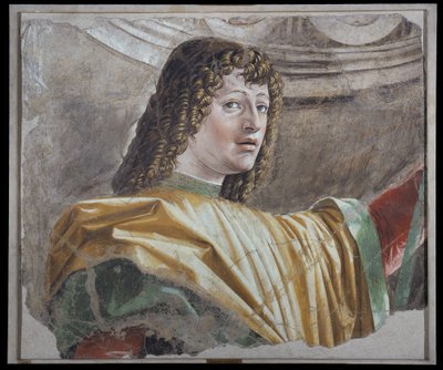 Mand med hellebarden, ca. 1486 (fritliggende fresko båret på lærred) af Donato Bramante