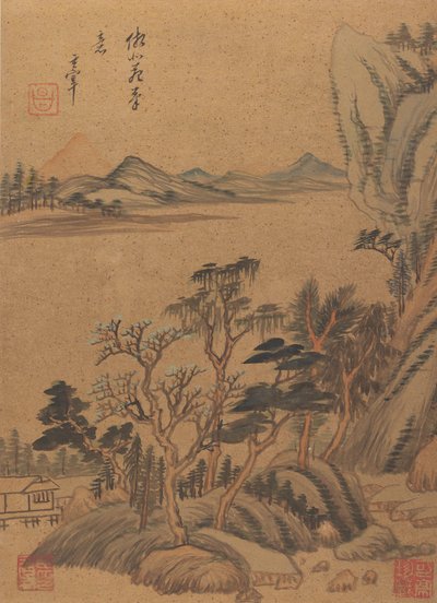 Landskaber og digte, 1600-tallet, formentlig efter 1625. af Dong Qichang