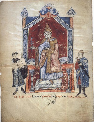 Matilda af Toscana Fra: Vita Mathildis di Donizone di Canossa, mellem 1111 og 1115 af Donizone di Canossa