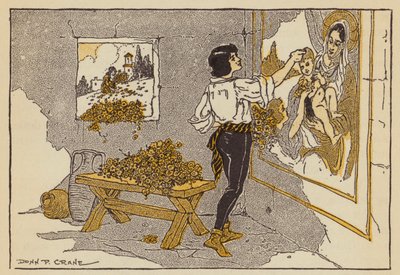 Det unge Tizian-maleri (farve litho) af Donn P. Crane