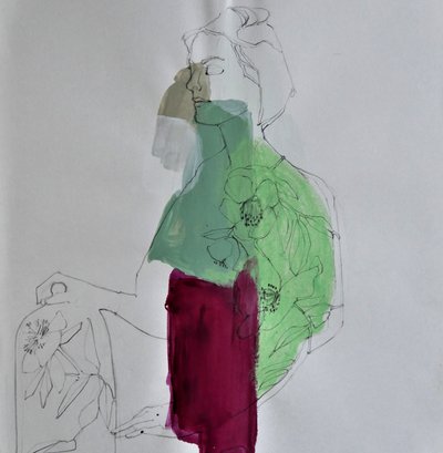 Abstrakt blomsterfigur af Doris Schmitz