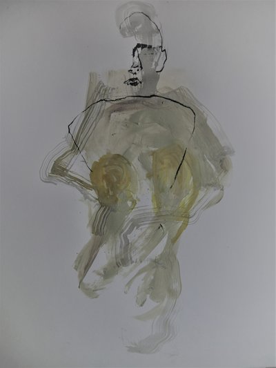 Abstrakt nøgenfigur af Doris Schmitz