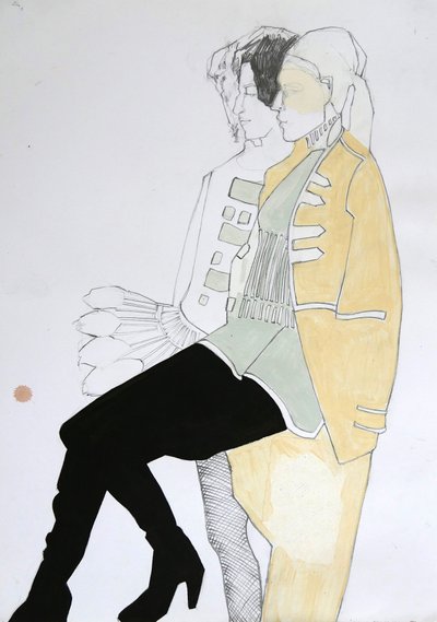 Stilfuld modeillustration af Doris Schmitz