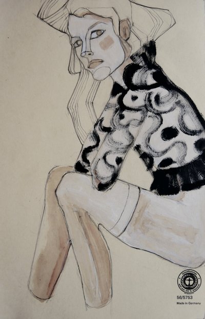 Stilfuld modeillustration af Doris Schmitz