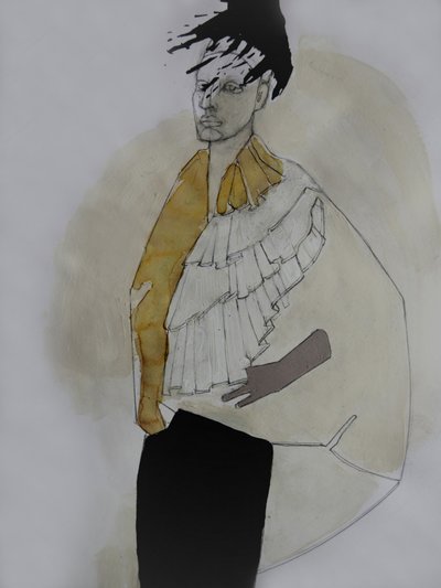 Elegant figur med flæser af Doris Schmitz